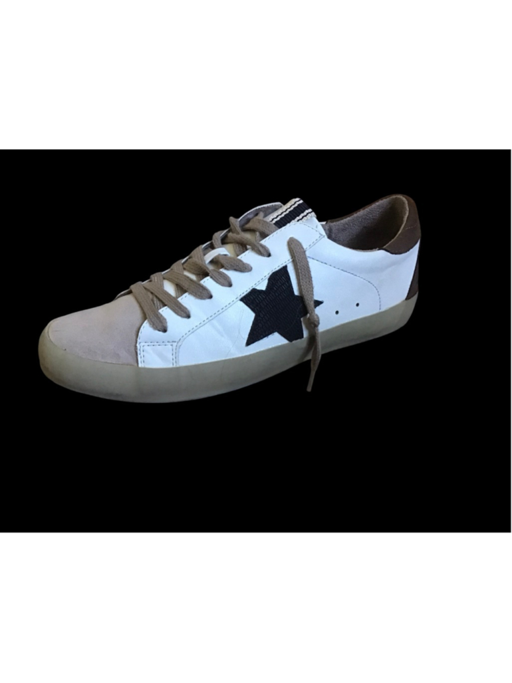 SHU SHOP Pamela Sneaker | Size 8 | Neutral Taupe & White | Boutique Favorite